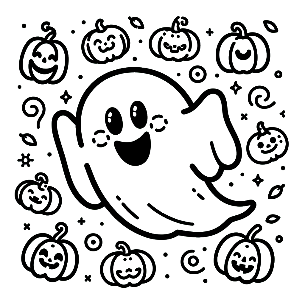 Cute Ghost with a Smile